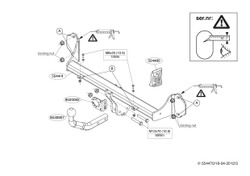 Фаркоп Brink (Thule) 554400 для BMW 3 (2012 - )(паспорт и сертификат в комплекте)(без электрики)