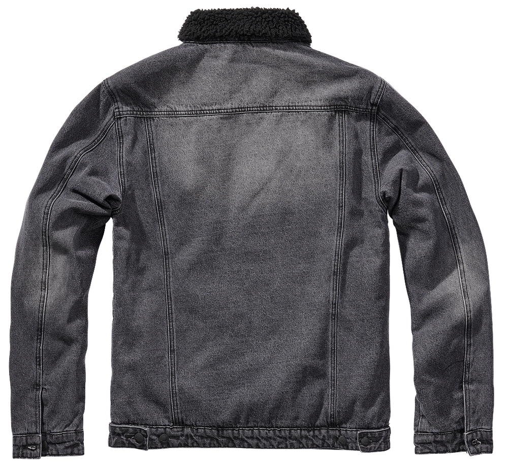 Brandit SHERPA DENIM JACKET black-black