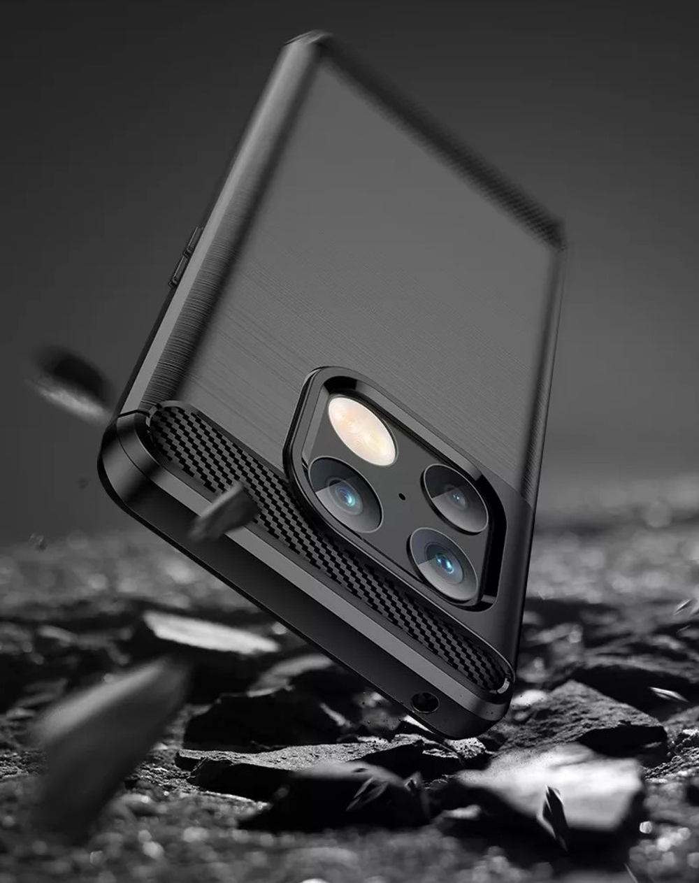 Мягкий защитный чехол в стиле карбон на OnePlus 10 Pro 5G, мягкий отклик кнопок, серия Carbon от Caseport