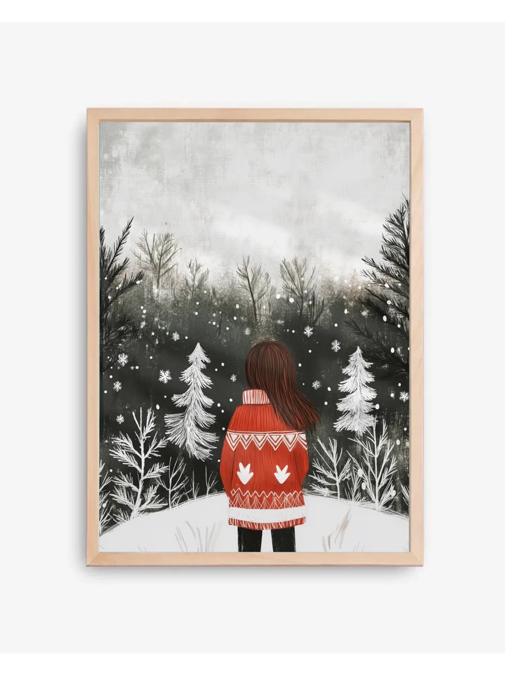 Новогодний декор 50х70 см постер интерьерный