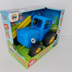 308826/Каталка Синий ТРАКТОР с палкой, 9 песен, свет, палка и веревка для катания.кор.бат. Умка/HT82