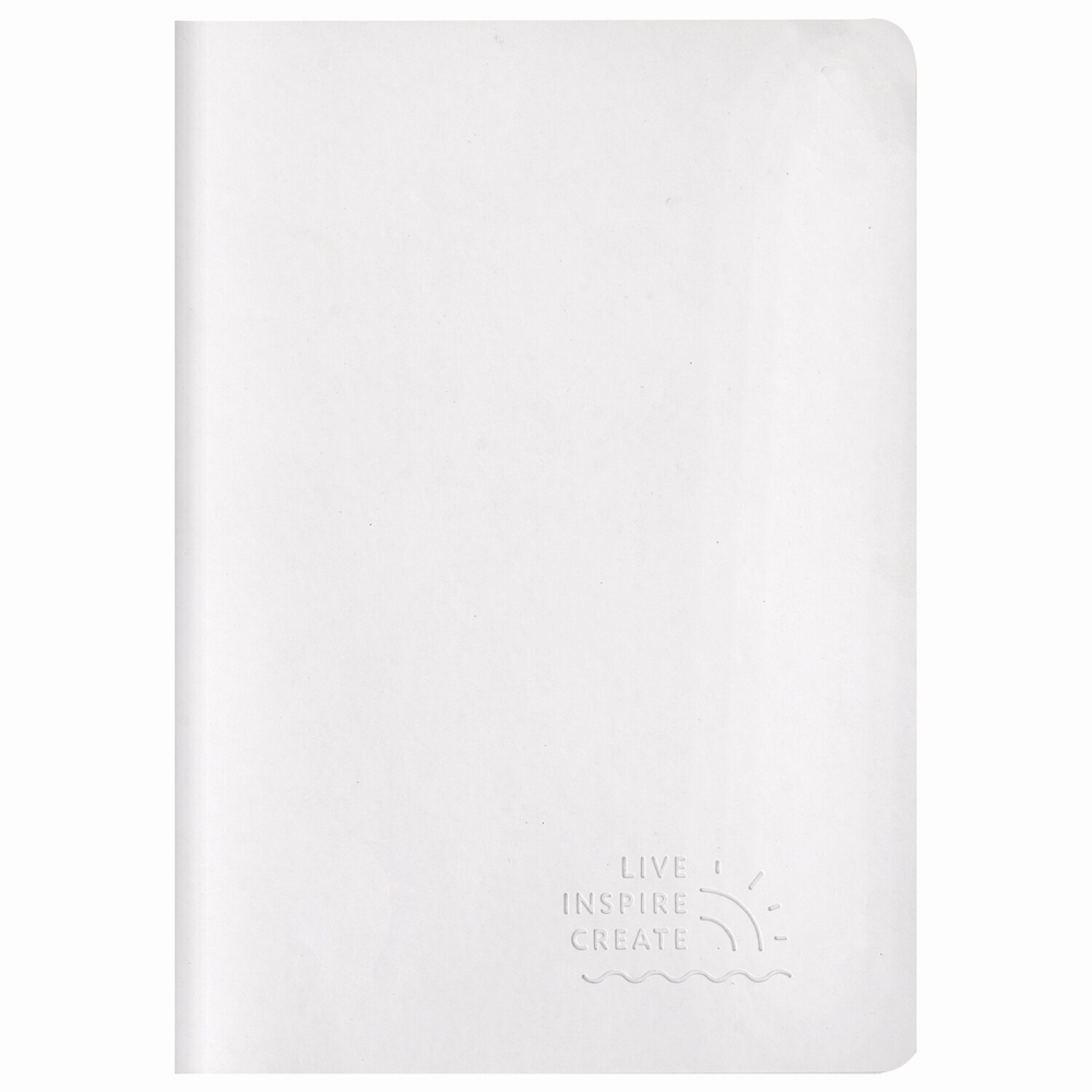 Тетрадь 60 л. в линию обложка кожзам SoftTouch сшивка B5 (179х250мм) белый BRAUBERG RAINBOW (2 штуки в упаковке)
