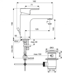 Смеситель Ideal Standard  EDGE A7104AA для умывальника