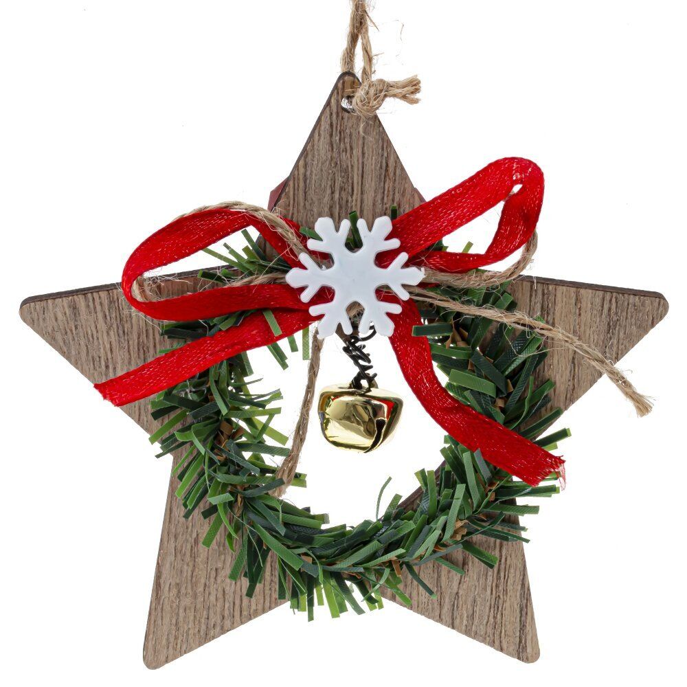 GAEM Изделие декоративное подвесное "Сердце/Ёлка/Звезда", L10,5 W1 H9,5 см, 3в.