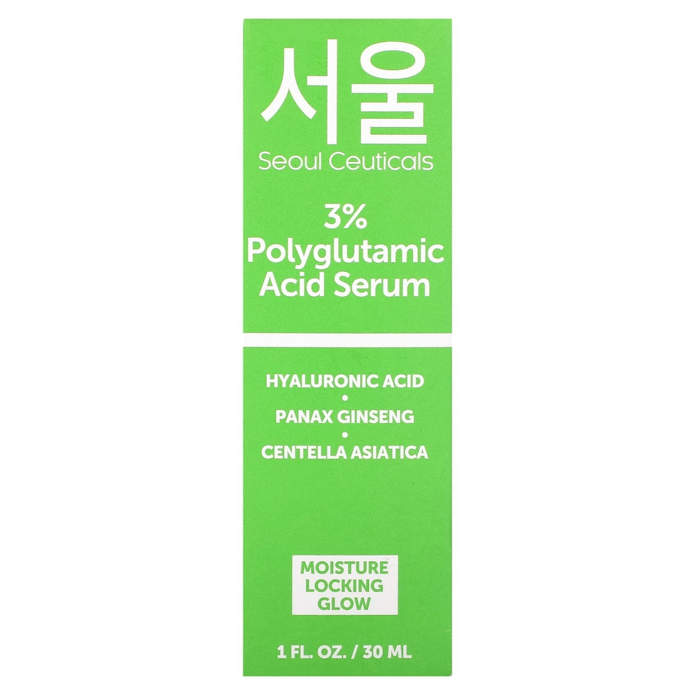 SeoulCeuticals, Сыворотка с 3% полиглутаминовой кислотой, 30 мл (1 жидк. унц.)