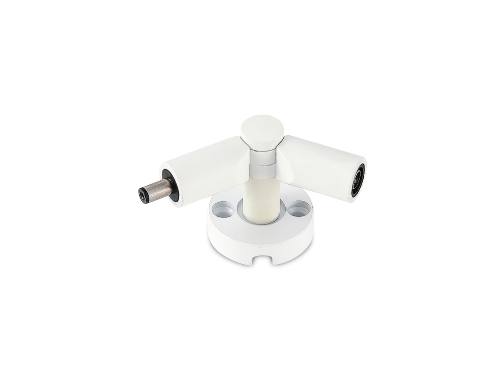 Токопроводящий угловой соединитель (поворотный,  15-180°) для св-ка DL20651,  DC24В,  D36xL53, 5xH40, 5 мм,  белый