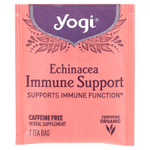 Yogi Tea, Immune Support, эхинацея, без кофеина, 16 чайных пакетиков, 24 г (0,85 унции)