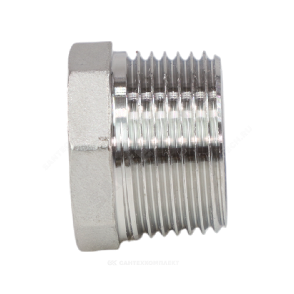 Заглушка сталь нерж Ду 40 (1 1/2") НР Benarmo