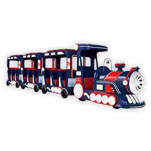 Детский поезд безресльсовый «Синий жужжик», 3 вагона, 19 мест, для ТРЦ