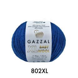 Пряжа Baby Wool XL 50 г, 100м, 40%акрил, 40%шерсть мериноса, 20%кашемир, 40%акрил (цена за 1 шт)