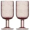 Набор бокалов для вина flowi, 410 мл, розовые, 2 шт.