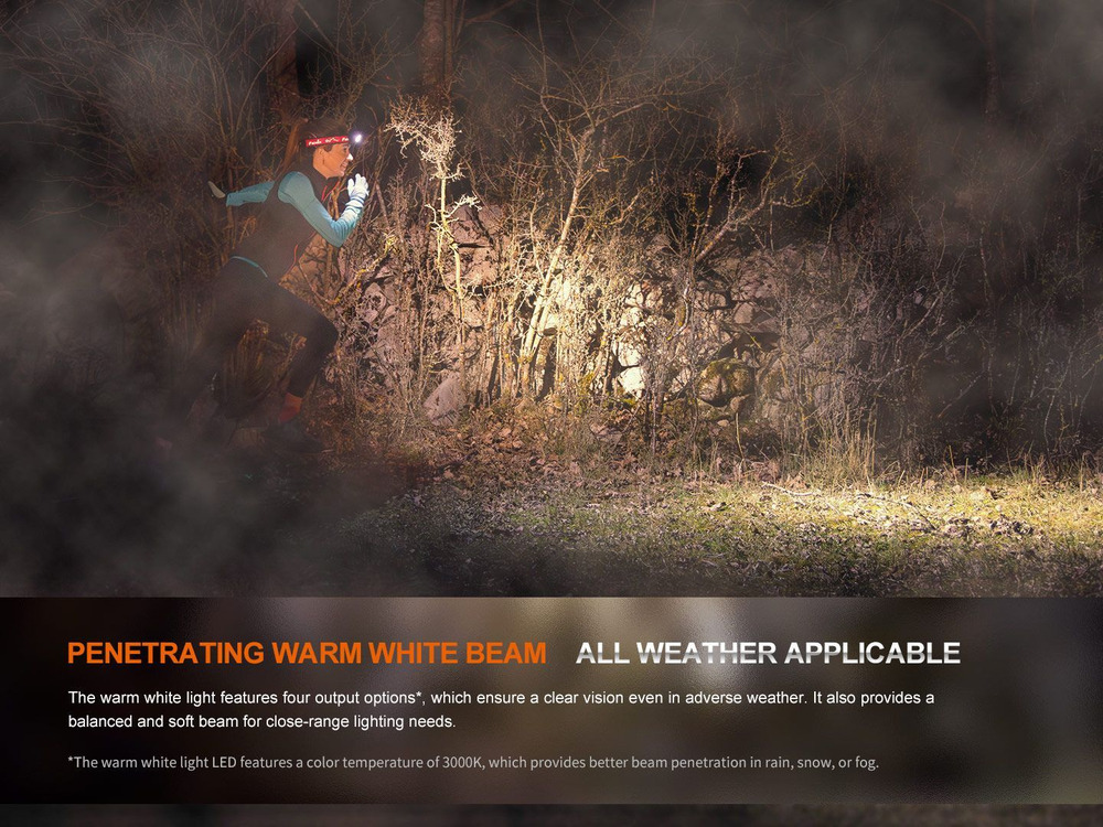 Налобный фонарь Fenix HM65R-T V2.0 небула, 1600 люмен, два источника света белый и теплый белый свет