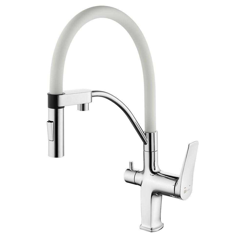 LM3074C-White Смеситель Lemark Comfort для кухни с подключением к фильтру с питьевой водой