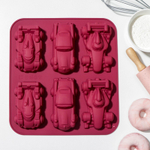 Форма силиконовая «Гонки», 29,5х27 см, 6 ячеек (11,5х6,5 см)