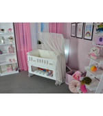 Классическая детская кроватка Agashi Mom Side 21 (белый)