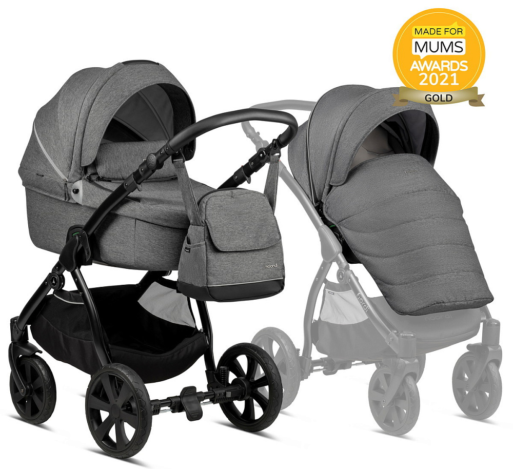 Детская коляска Noordi Fjordi 3 в 1 с автокреслом Terra Black 1132813 Dark Grey
