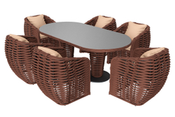 MOKKA MAJORCA стол обеденный, цвет капучино