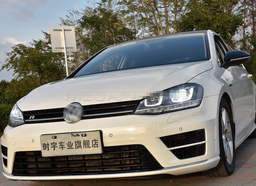 Передние фары Гольф 7 V5 type [Комплект Л+П; яркие ходовые огни; динамичный поворотник; биксеноновая линза Хелла 5]