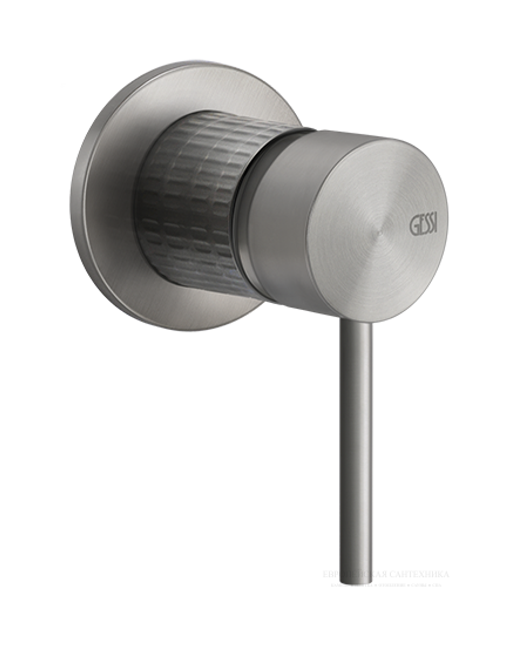 Смеситель Gessi 316, однорычажный, на 1 выход, встраиваемый, ⌀65хh114 мм, цвет Black Metal Brushed PVD