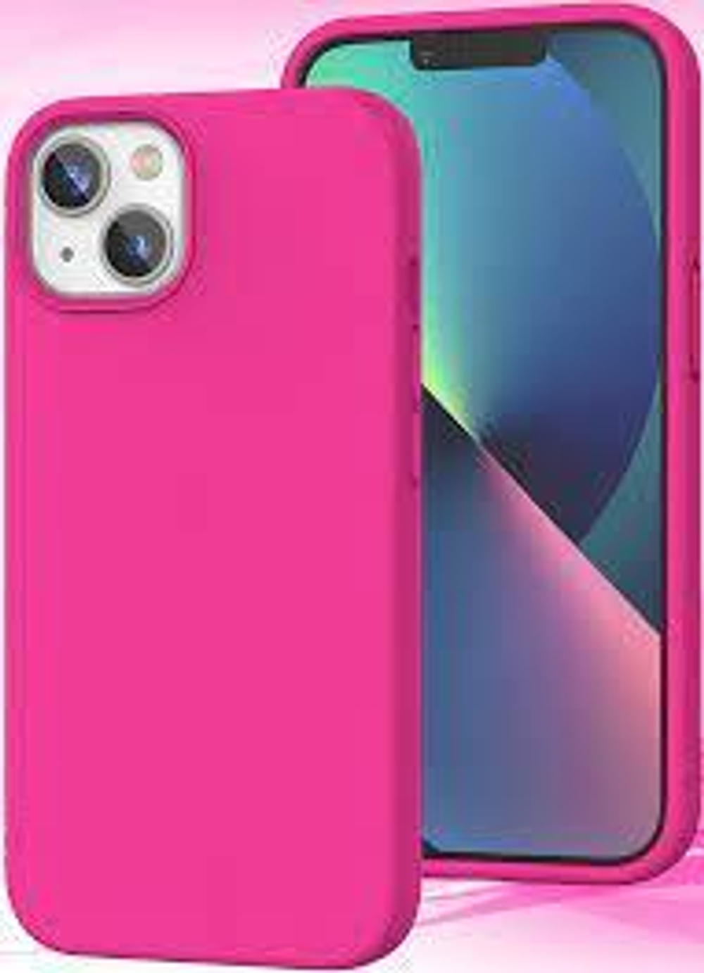 Накладка iPhone 14 Plus силикон розовый