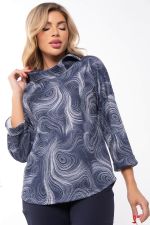 Блуза "Казимира" (синяя/абстракция) Б7471 LT Collection (Акция)