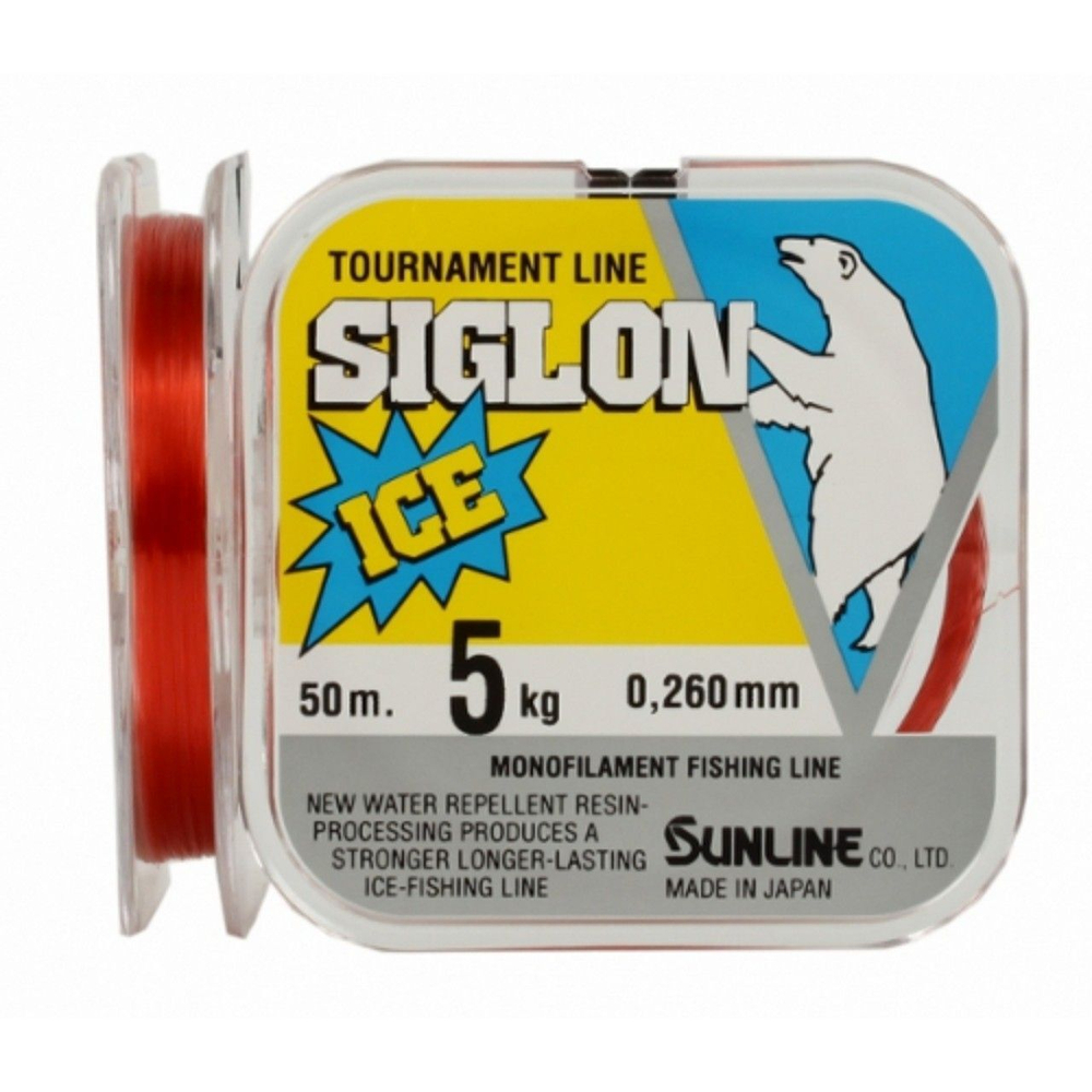 Леска для рыбалки SUNLINE Siglon ICE FISHING 50M красная #4/0.330mm
