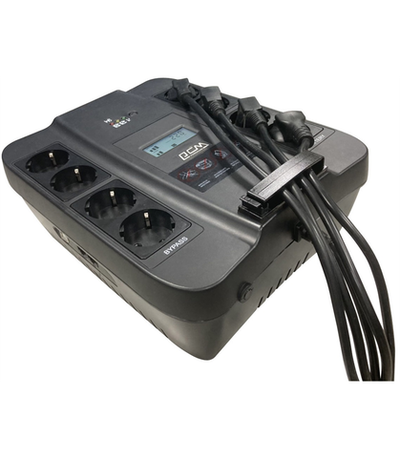 Powercom Back-UPS SPIDER, Line-Interactive, LCD, AVR, 750VA/450W, 8xSchuko outlets (4 surge & 4 batt), USB, black (1456261)