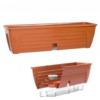 ЯЩИК БАЛКОННЫЙ "LIDO" 2 дренажн. картриджа ТЕРРАКОТОВЫЙ (М) V12,3л 60*18*16,5*
