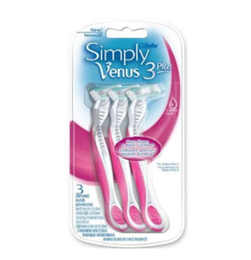 Gillette Станок бритвенный Simply Venus 3 Plus, одноразовый, 3 шт