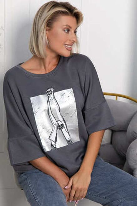 Блуза Фауст (серая) Б14203-20М LT Collection