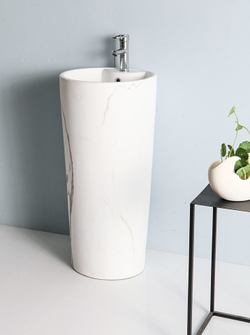 Купить напольную раковину белую матовую под камень в Краснодаре