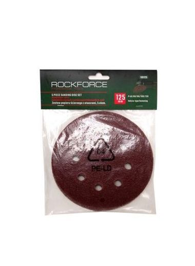 Набор кругов шлифовальных самоцепляющихся, 5пр. (115мм) RockForce##Rock FORCE RF-SD115