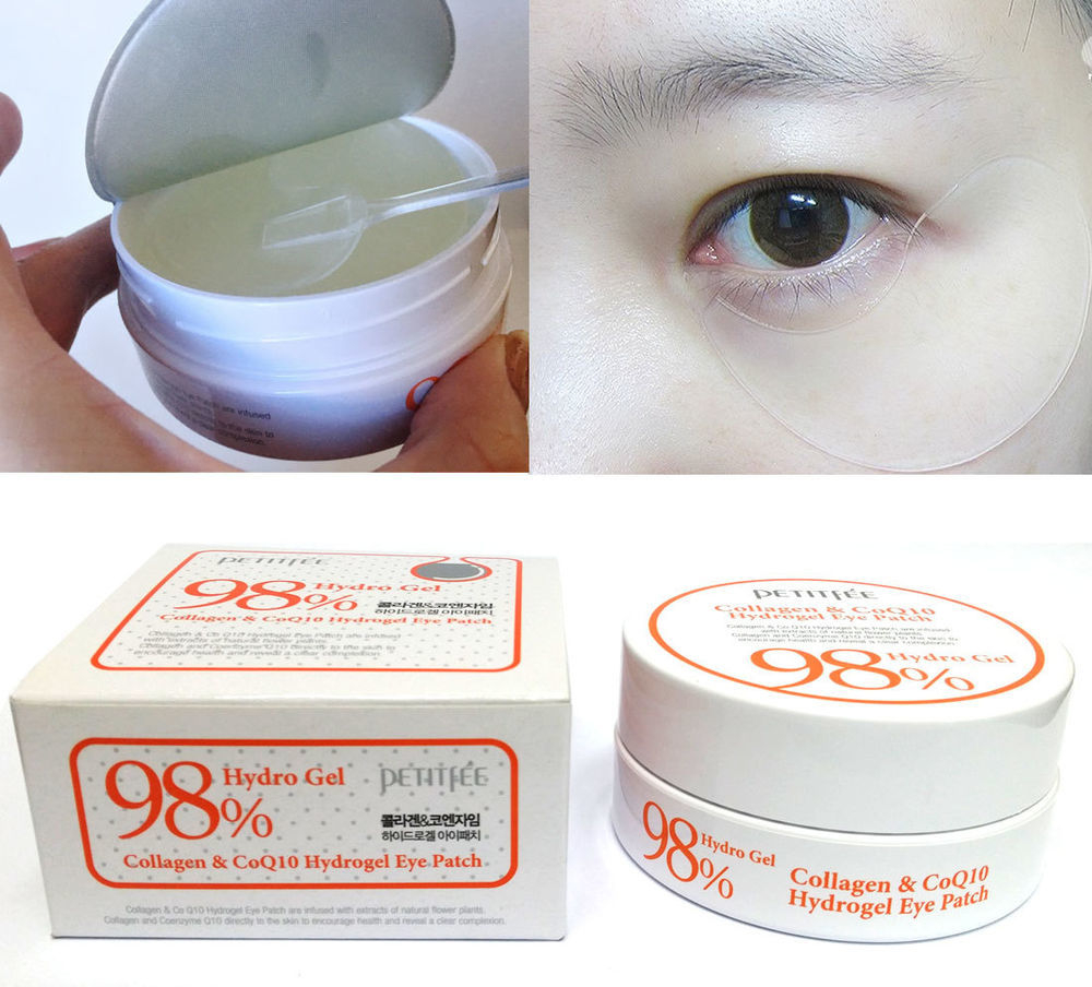 Petitfee Collagen & Co Q10 Hydro Gel Essence Eye Patch патчи для глаз гидрогелевые с коллагеном и коэнзимом Q10