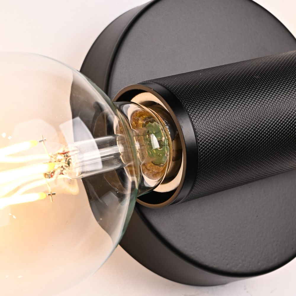 Бра Rh Utilitaire Inline Sconce Black By Imperiumloft