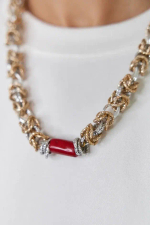 HMG 1131 Sg Коралл Колье Византия арт.2350