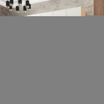 Шкаф Агератум МДФ четырехсекционный с антресолью и стеллажом Лайн керамика (0,27) А10032 матовая - Дуб Сонома 3025  260*45*260