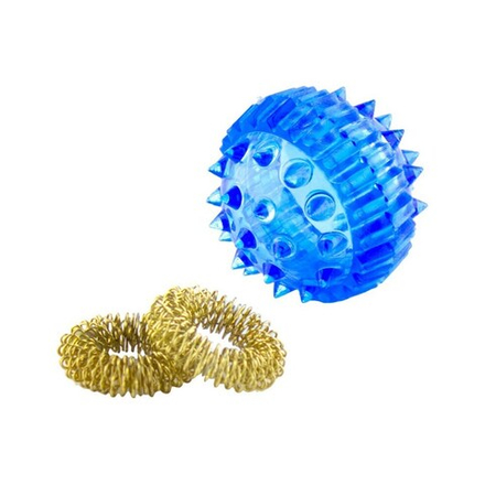 Массажный шарик с 2 колечками суджок