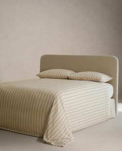 ZARA HOME ПОДОДЕЯЛЬНИК В ПОЛОСКУ, СВЕТЛО-БЕЖЕВЫЙ