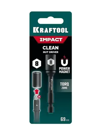 KRAFTOOL CLEAN Nut driver , 8 мм, бита с торцовой головкой (26371-08)