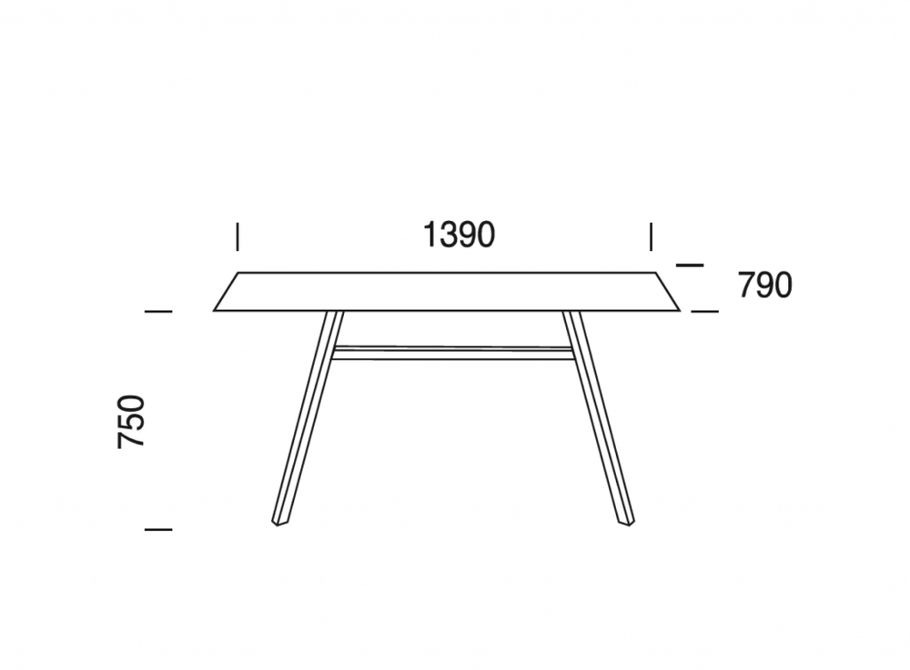 Стол ламинированный Papatya Tower, белый, черный