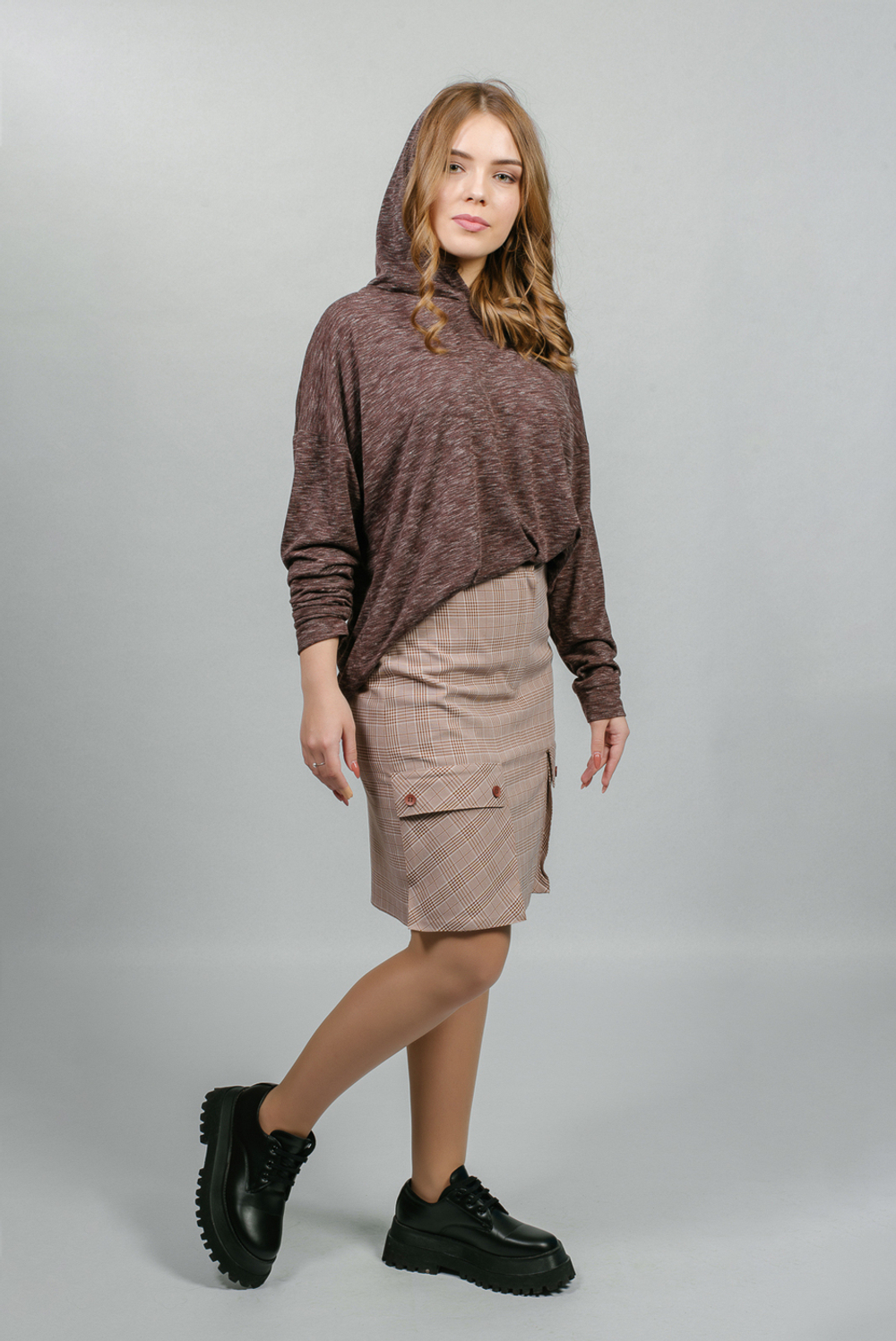 Юбка прямая Mila Bezgerts 2922АП, цвет клетка, размер 46
