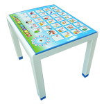 Столик детский пластик, 60х50х49 см, с деколью, голубой/синий, Стандарт Пластик Групп, 160-0057