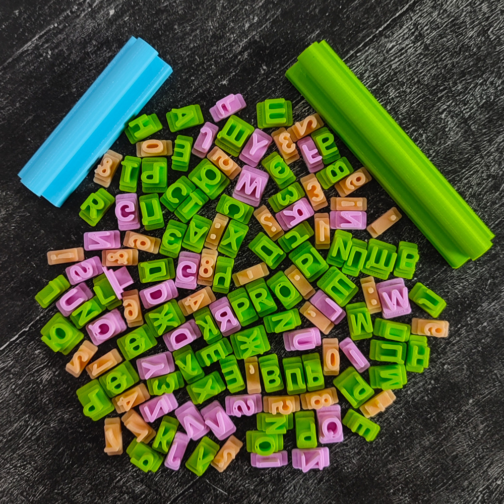 Штамп наборный 8 мм для пряников (русский, английский алфавит и цифры)