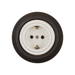 Розетка, керамика, цвет белый, с заземляющим контактом B1-101-01