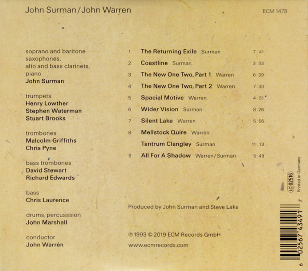 John Surman, John Warren / The Brass Project (CD)