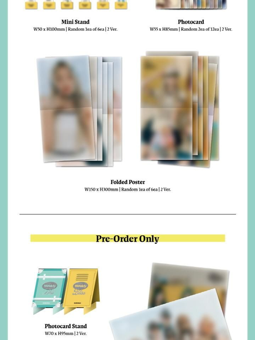 Альбом WEEEKLY - Bliss 6th Mini Album 2 Version SET