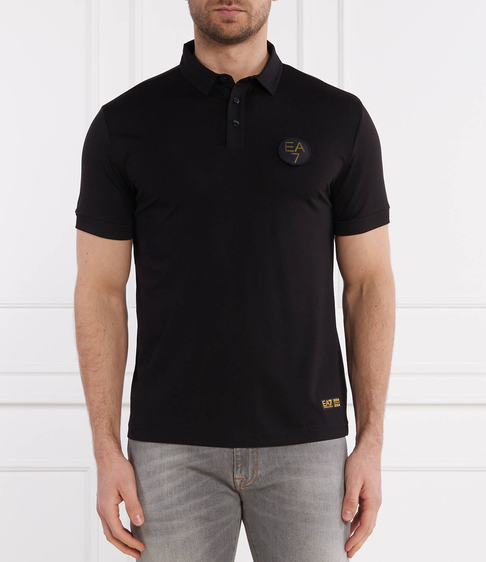 Поло EA7 - черный(3DPF21 PJRGZ)