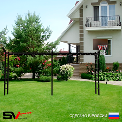 Уличная шведская стенка Sv Sport рукоход х 2 У50511К (Турник/Щит баскет/Кронш бокс)