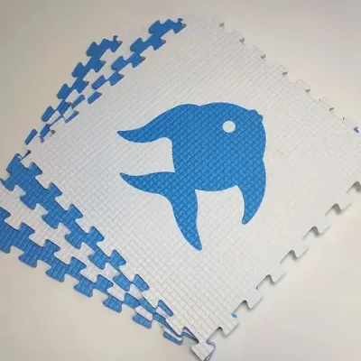 Мягкий пол "Жители моря" 500x500x10 мм 45 шор