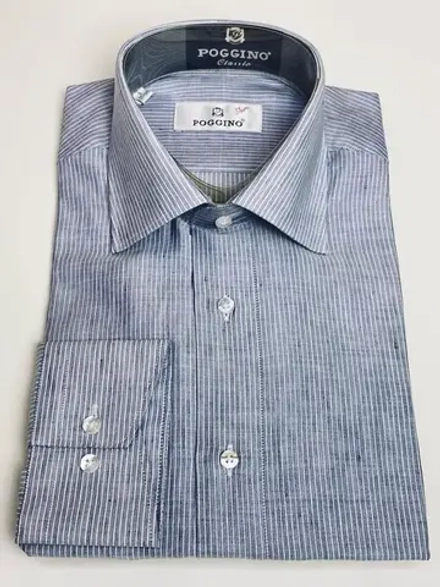 Рубашка с длинным рукавом приталенная